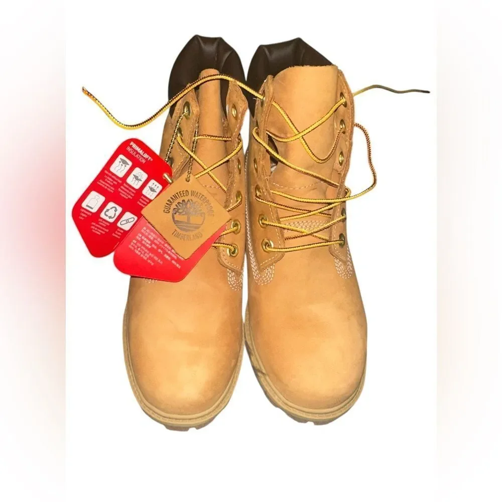 Timberland premium 6 in. Waterproof boot in wheat nubuck. Size 5.5